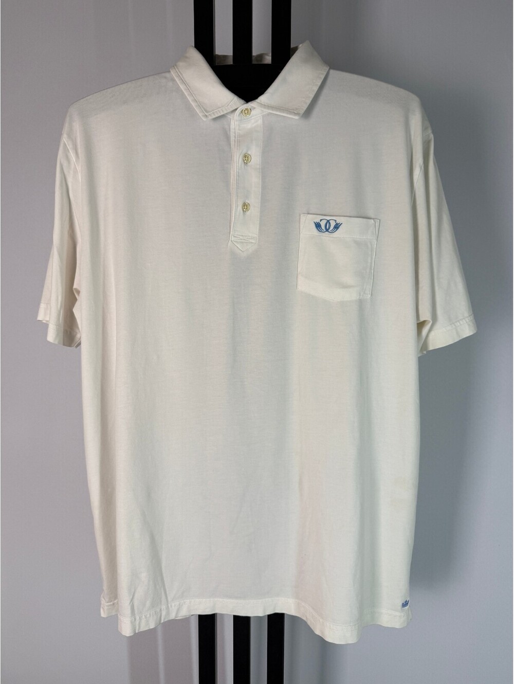 Peter Millar Seaside Wash Polo Shirt Men's XL White Cotton Blend Casual Golf